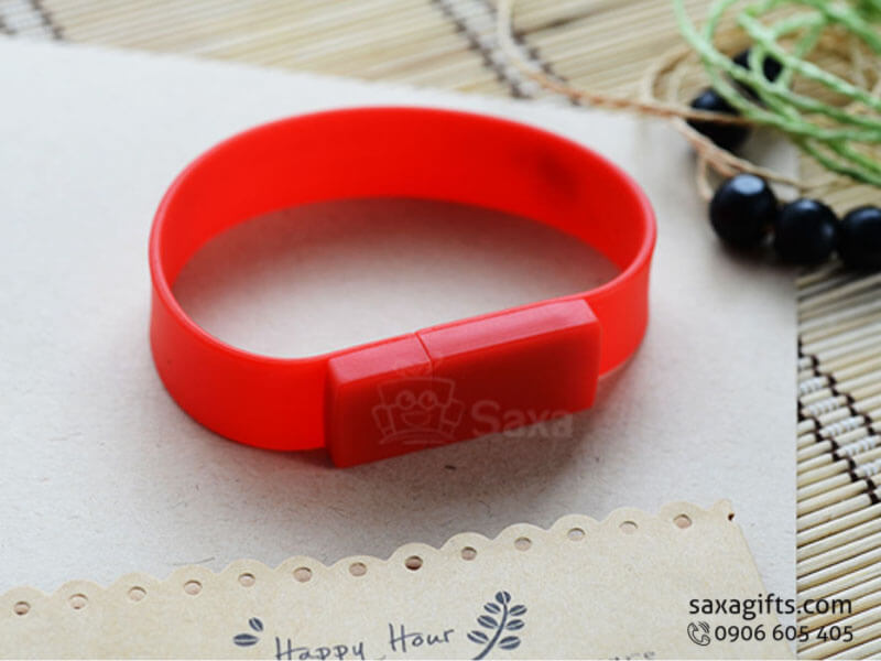 Rubber Bracelet USB with removable cap