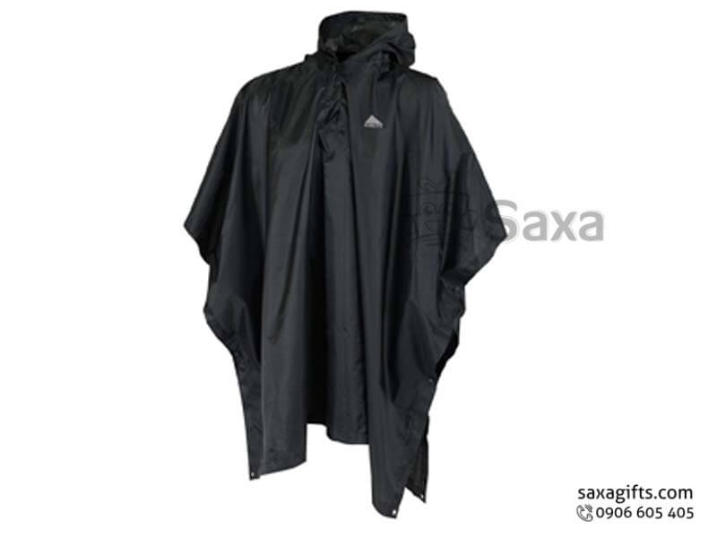 Rain poncho made from premium polyester in large form