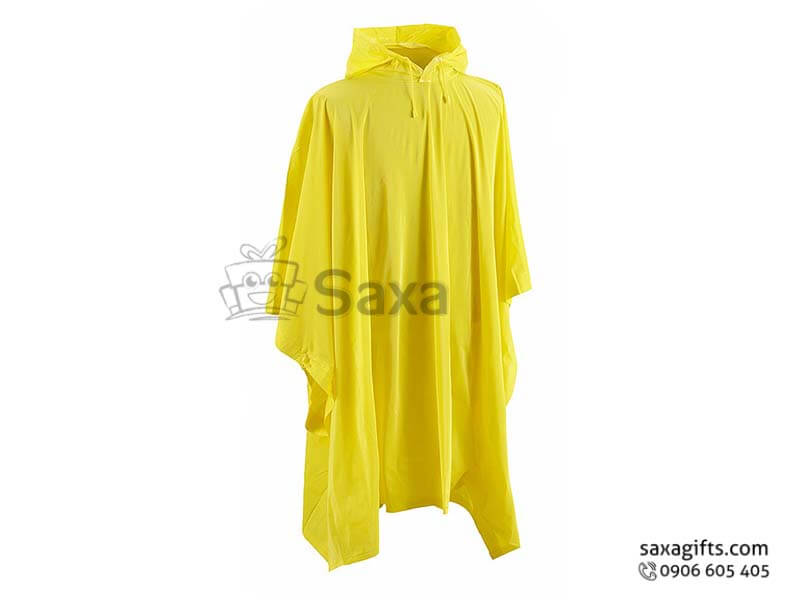 Rain poncho made from premium polyester in large form