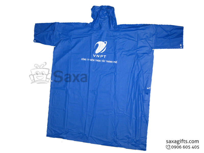 Rain poncho with logo printed, made from Rang Dong plastic fabric