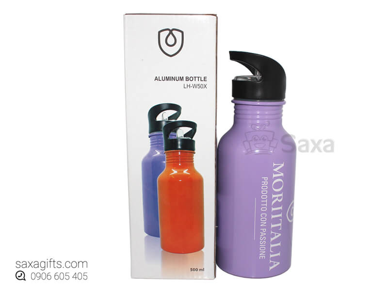 Sport water bottle with MORIITALIA logo printed, small size