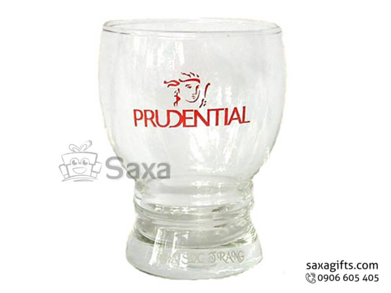 Bộ ly thủy tinh thân bầu có đế cách điệu của Prudential