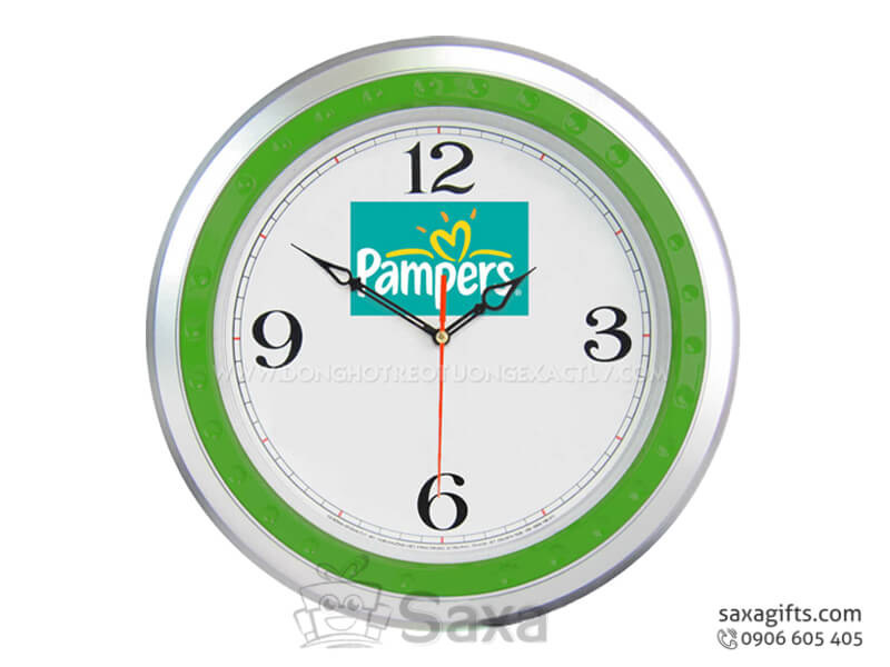 Clock with MB logo printed and 2 colour mixed border