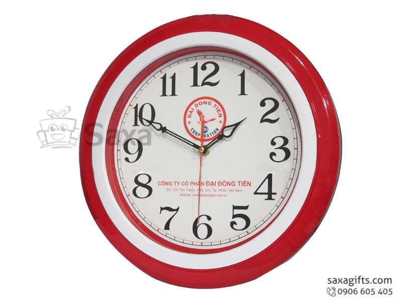 Clock with MB logo printed and 2 colour mixed border