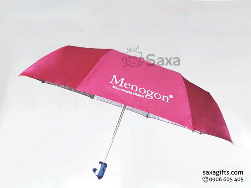 Triple folded umbrella colour mixed cover and automatic button