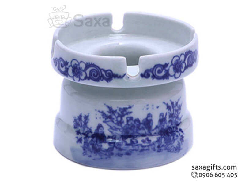 Ashtray with logo printed, base and made from luxurious ceramic