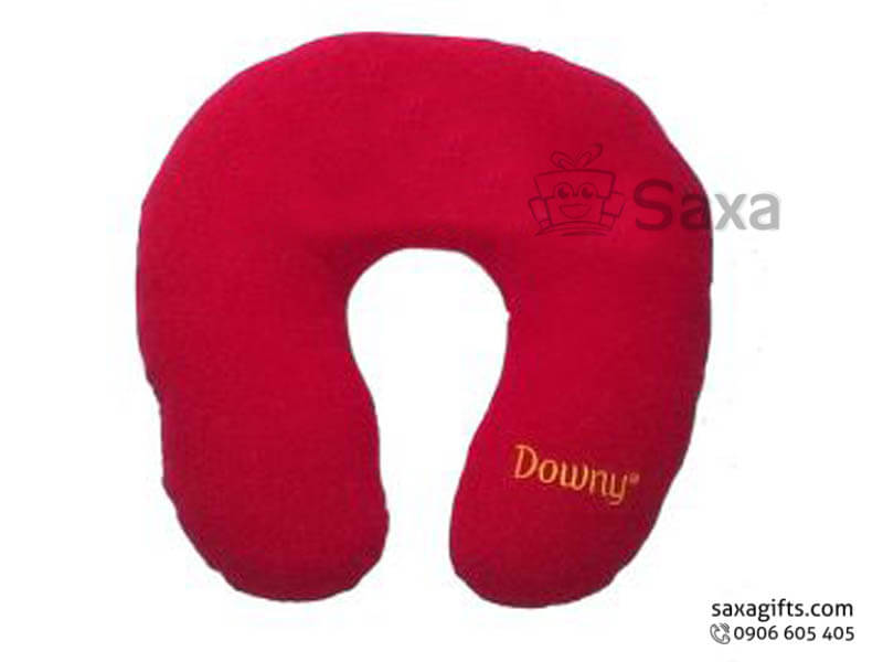 Neck pillow with logo printed, one colour at cheap price