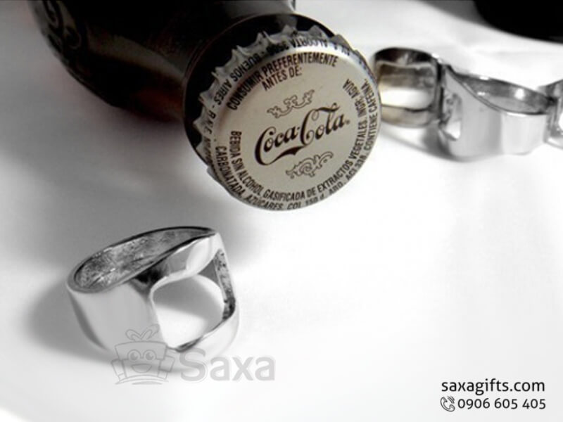 Beer Opener with logo printed in ring shape