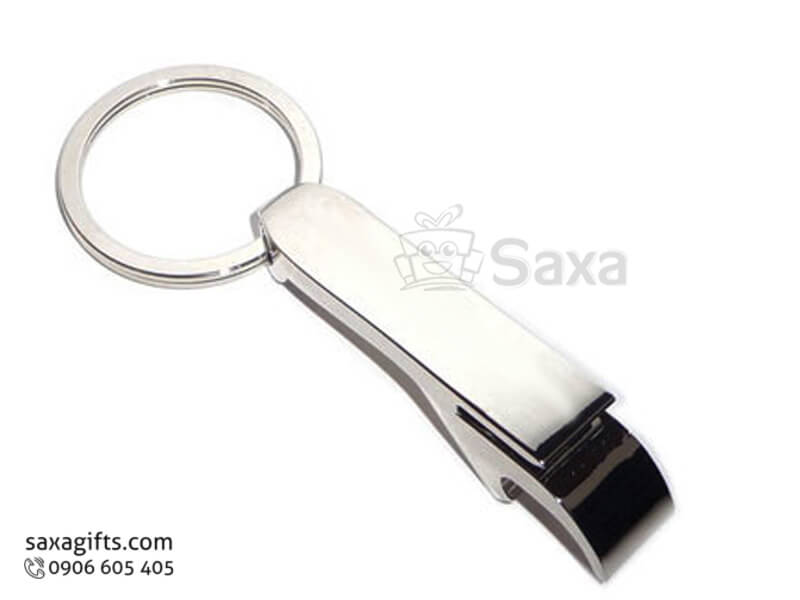 Beer Opener in metal finger shape and keychain integrated