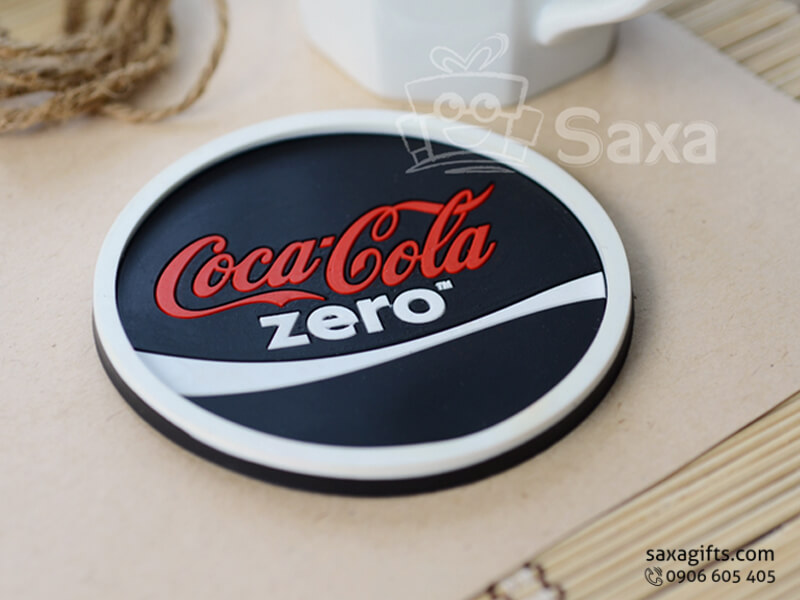 Lót ly cao su hình tròn đổ khuôn của Coca-Cola Zero