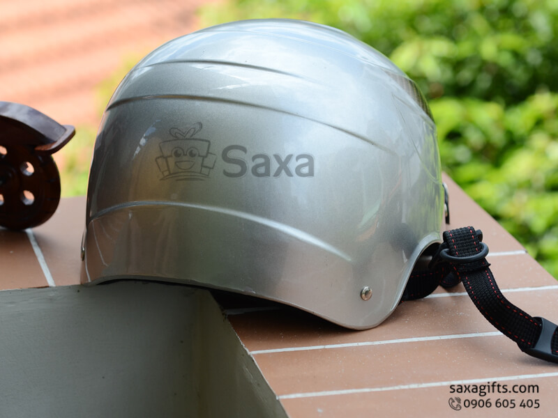 Promotion helmet with logo printed and stylish pattern added