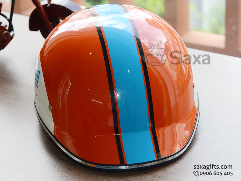 Promotion helmet with VIETSUN logo printed and moulded borde