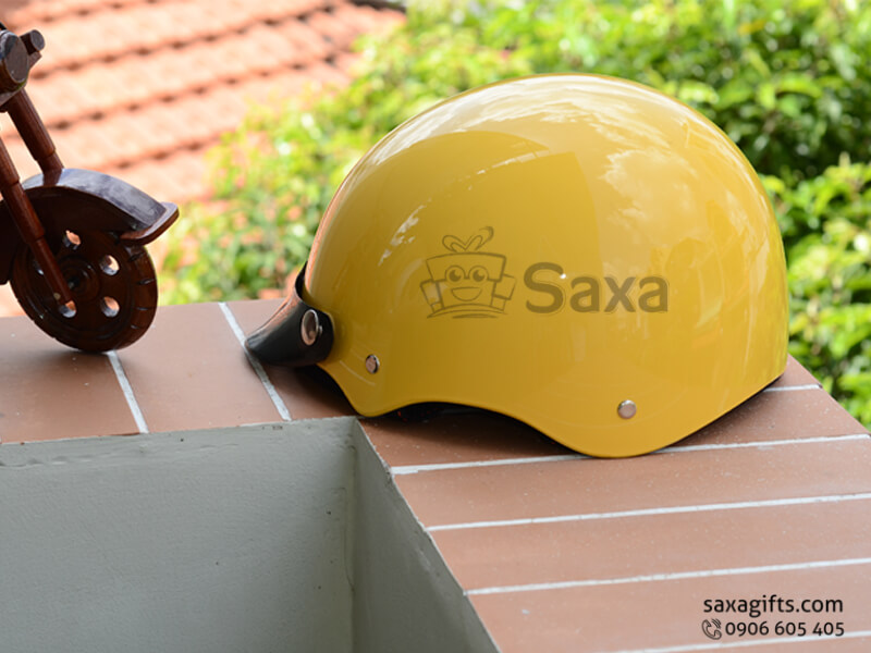 Promotion helmet with logo printed, removable peak for kids