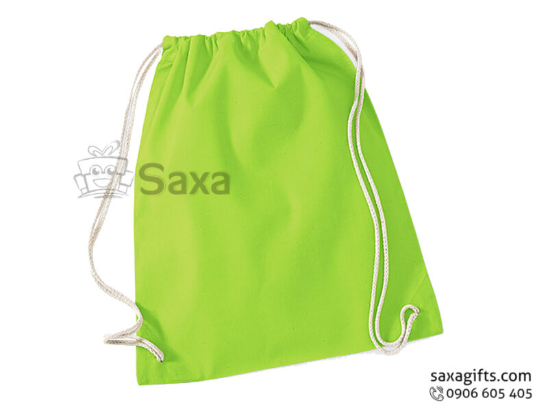 Polyester bag with logo printed drawstrings at cheap price