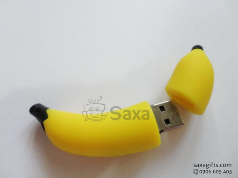 USB cao su 3D nắp rời hình trái chuối