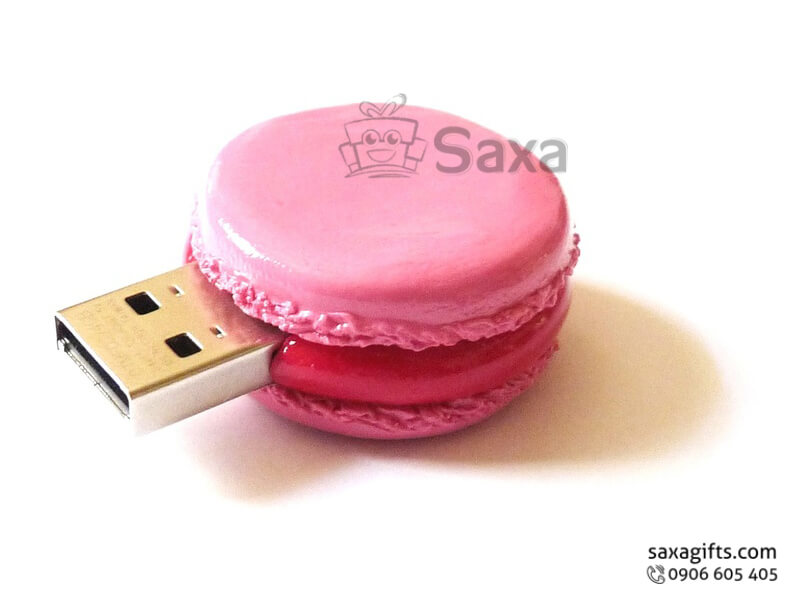 USB cao su 3D mô hình bánh macaron