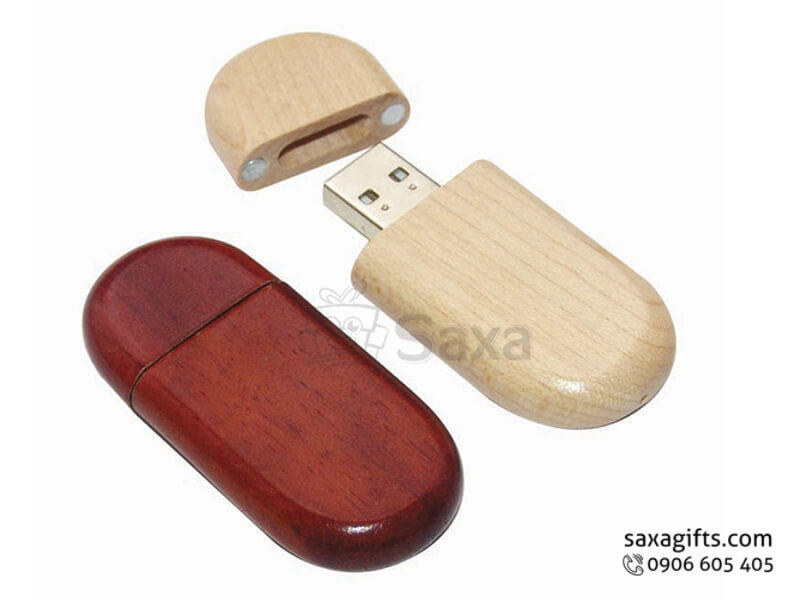 USB gỗ nắp rời bo tròn các góc