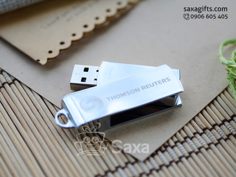 USB kim loại xoay 360 độ Thomson Reuters sang trọng