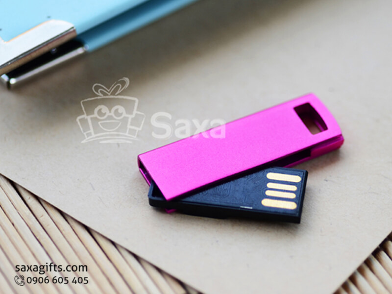 USB kim loại xoay 180 độ dạng thanh trượt