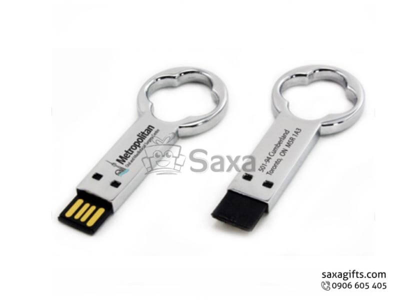 Usb kim loại hình chìa khóa đúc, chip chống nước