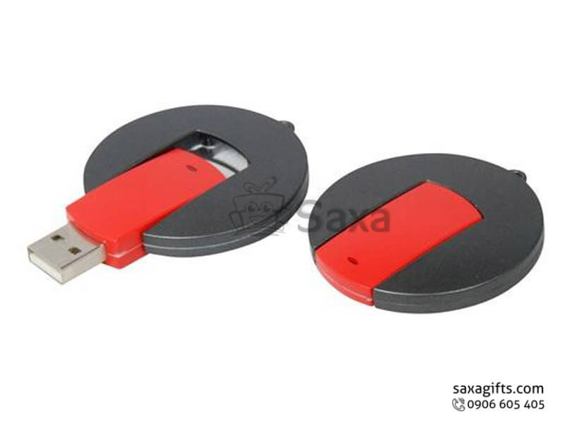 Usb nhựa kiểu trượt xoay 360 độ hình tròn