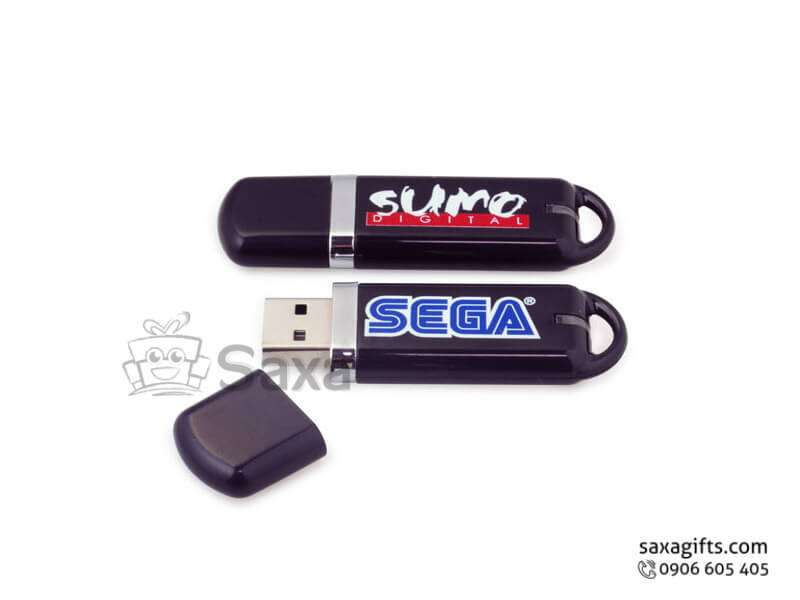 Usb nhựa nhựa nắp rời có khoen móc khóa bo tròn – UN019