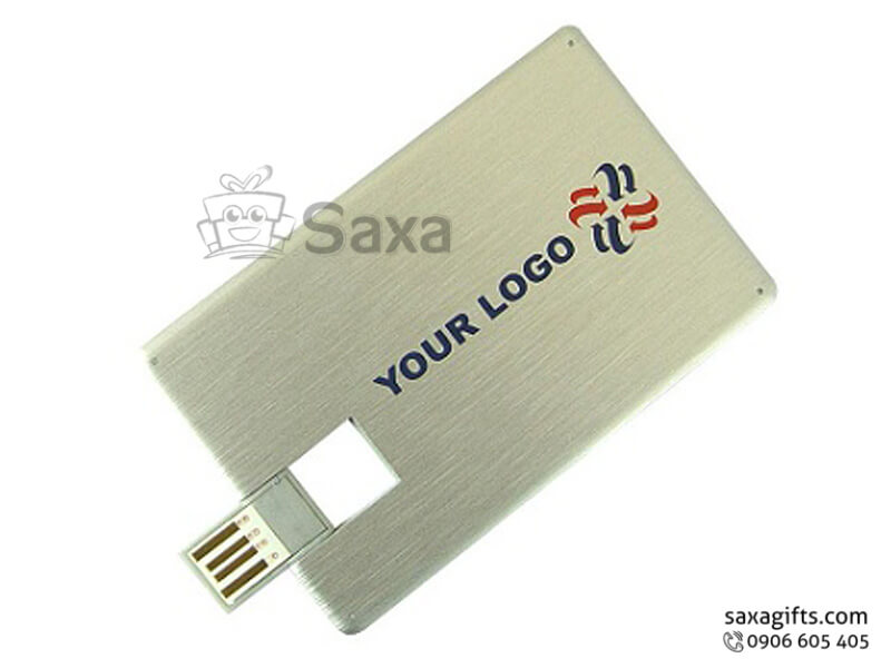 Plastic USB with rotating waterproof chip in an ATM card shape