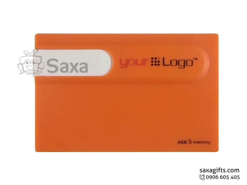 Plastic USB with logo printed in plastic ATM card shape