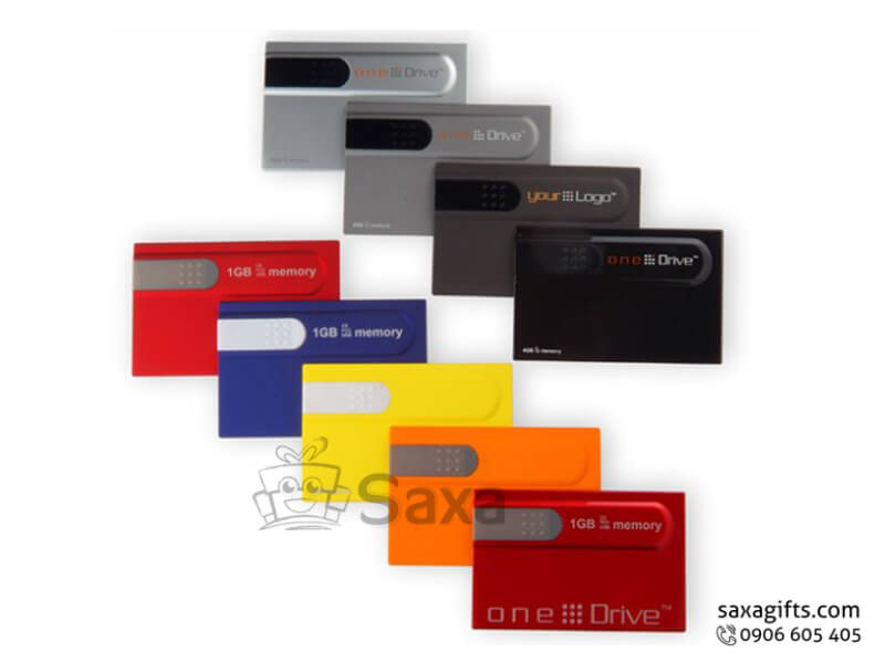 Plastic USB with logo printed in plastic ATM card shape