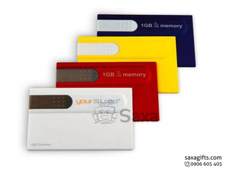 Plastic USB with logo printed in plastic ATM card shape