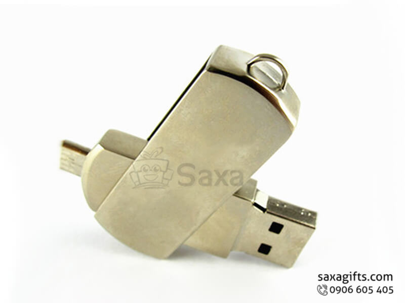 USB on to go nắp xoay bằng kim loại