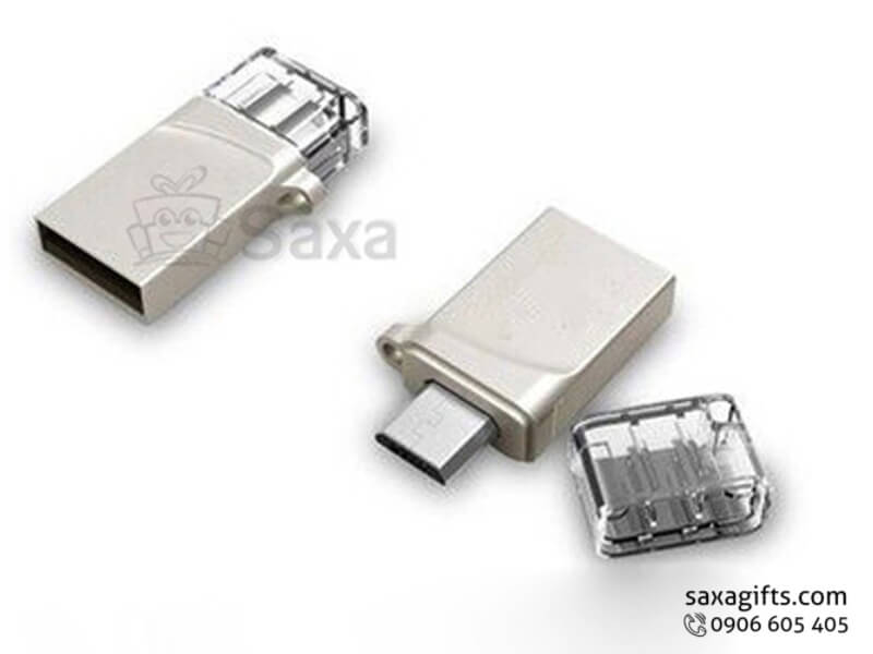 USB on to go bằng kim loại nắp rời nhỏ gọn