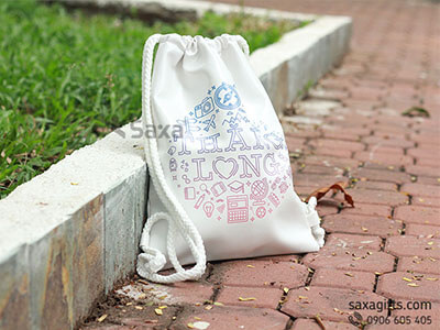 Polyester bag with Thang Long logo printed