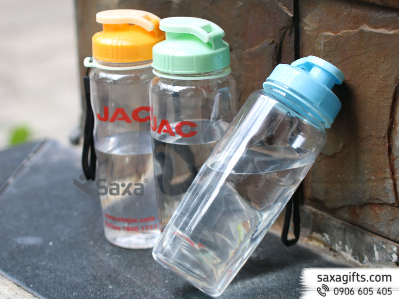 The sports water bottle made of plastic with the flip lid mixed two different colors - Sample 2 - Product of Vietnam