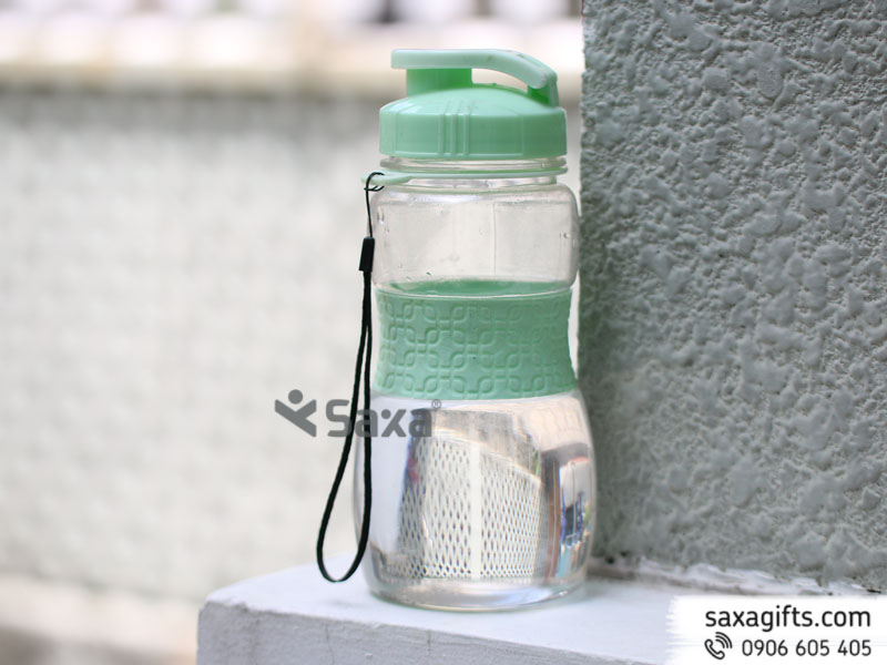 The sports water bottle made of plastic with the colored-anti-slip-rubber mat - Sample 3 - Product of Vietnam