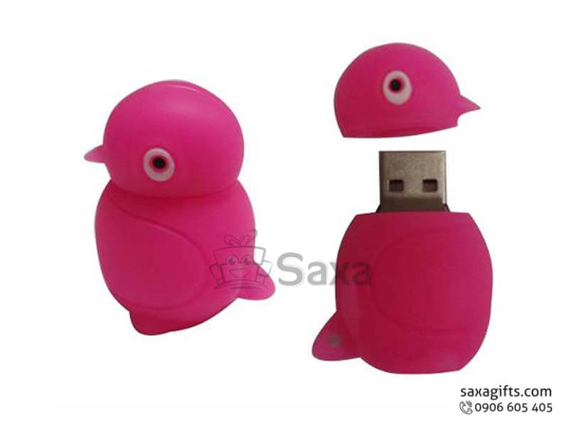 USB cao su đổ khuôn 3D nắp rời hình con vịt