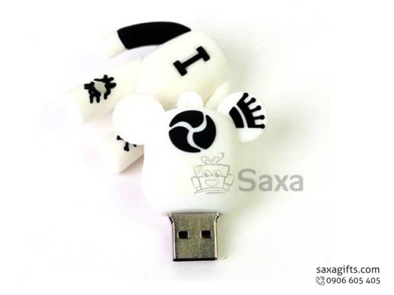 USB vỏ cao su làm theo mẫu 3D nắp rời hình con Gấu