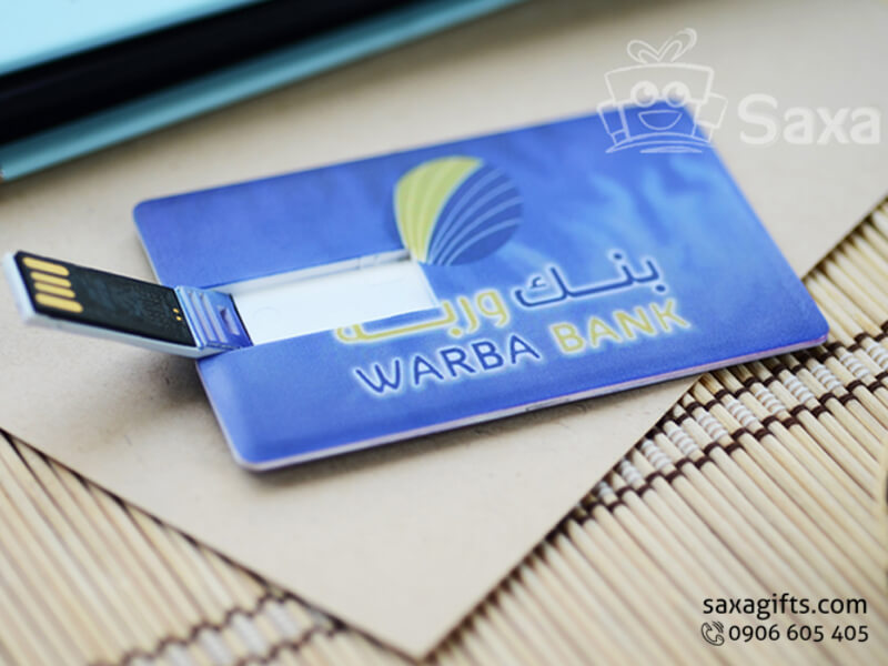 Usb thẻ nhựa namecard in logo Warba Bank