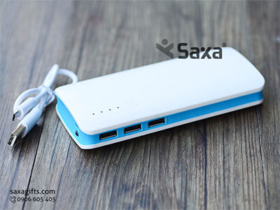 Pin sạc dự phòng in logo hình chữ nhật bo góc