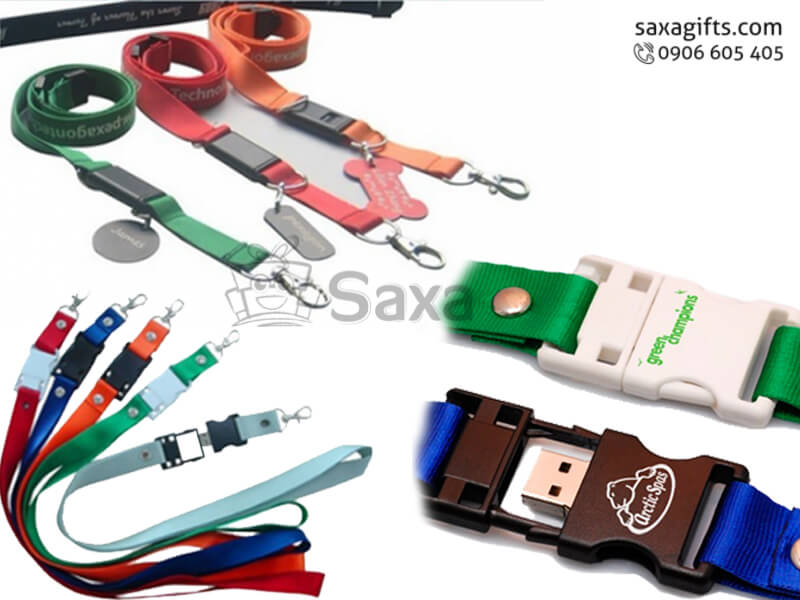 USB độc đáo in logo dây đeo thẻ nhân viên