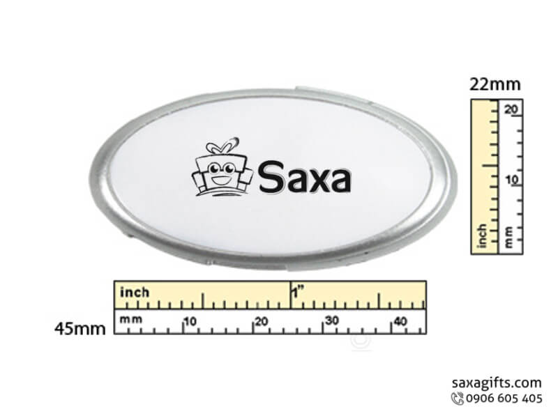 Usb nhựa in logo nắp xoay hình oval màu trắng