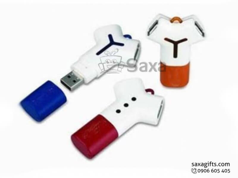 Usb nhựa in logo nắp rời mô hình bộ đồ thể thao