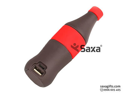 Pin sạc dự phòng in logo mô hình chai nước