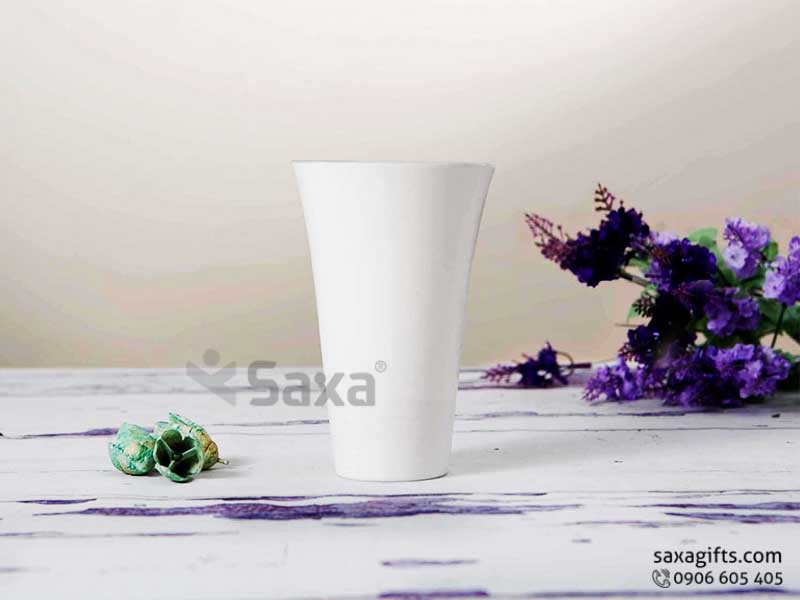 Ly sứ Bát Tràng dáng cao hình V, dung tích 350 ml