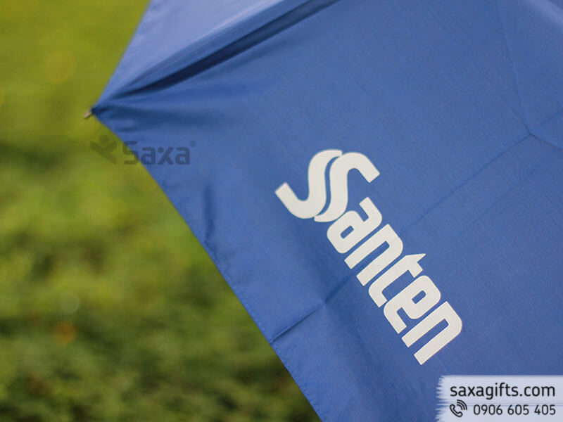 Dù cầm tay gấp 3 tự động 1 chiều in logo Santen