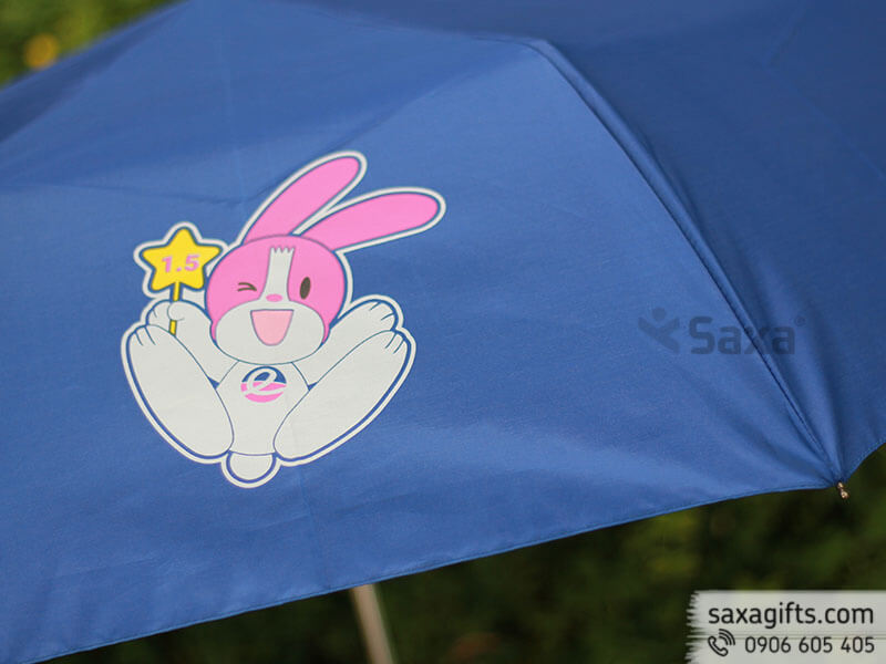 Dù cầm tay gấp 3 tự động 1 chiều in logo Santen