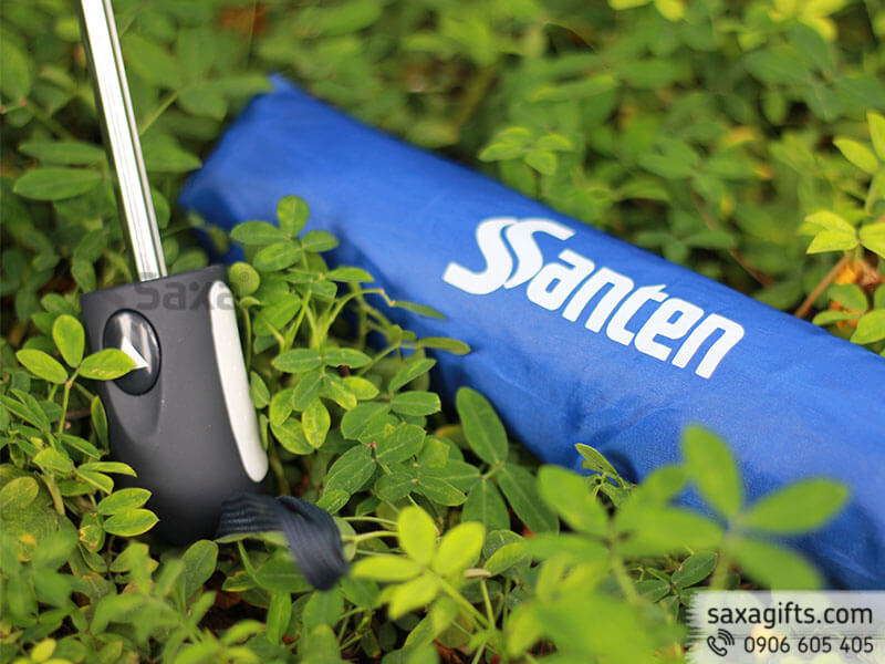 Dù cầm tay gấp 3 tự động 1 chiều in logo Santen