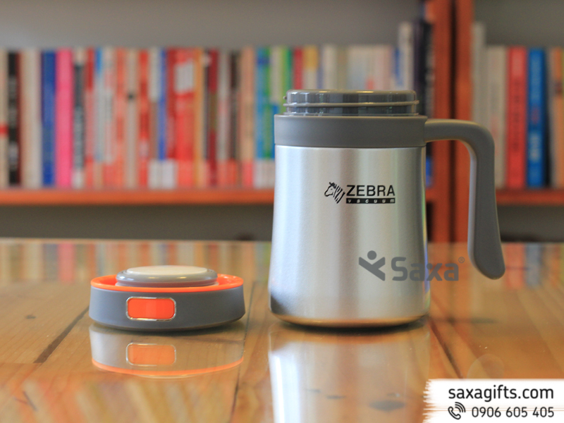 Ly Giữ Nhiệt Zebra phối màu cam sang trọng – 500ml
