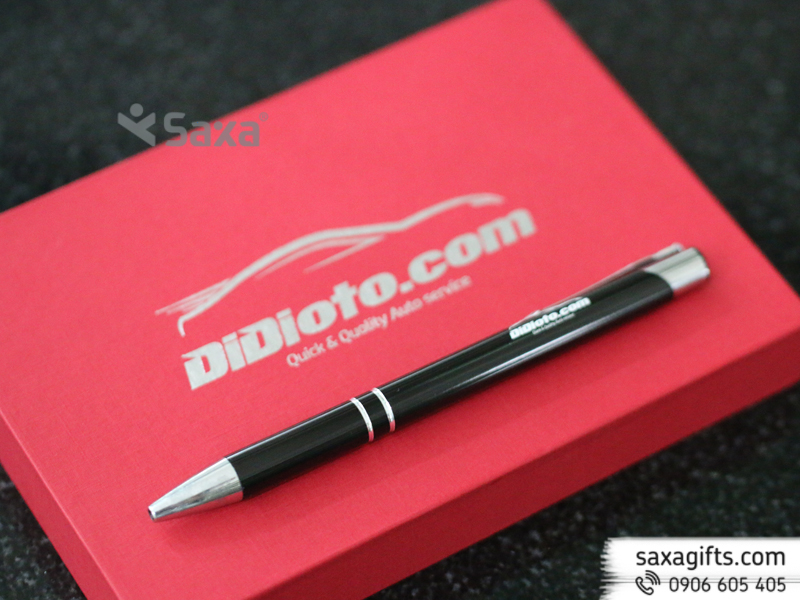 Bộ quà tặng Didioto: bút kim loại, hộp namecard, usb - Mẫu 2