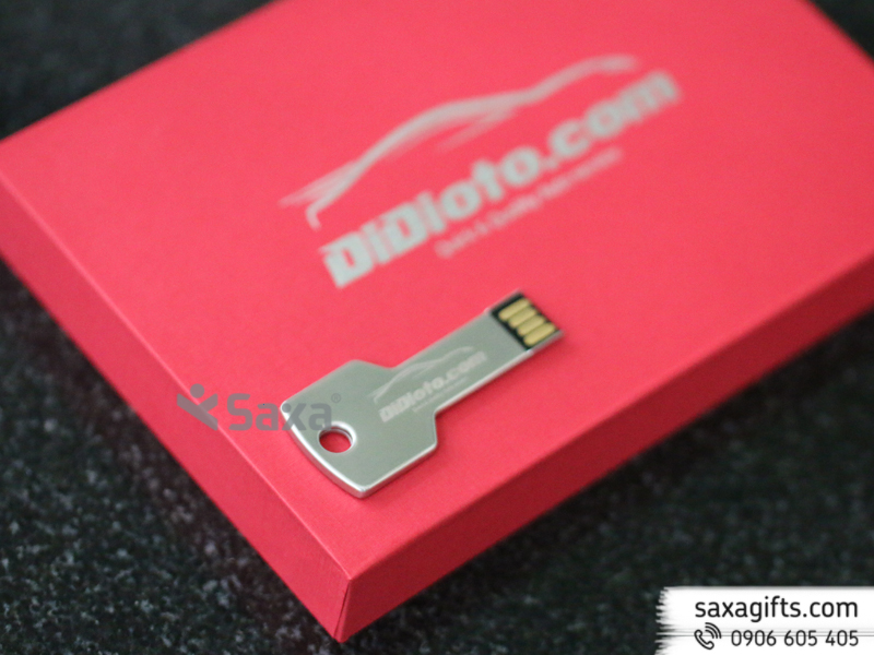 Bộ quà tặng Didioto: bút kim loại, hộp namecard, usb - Mẫu 2